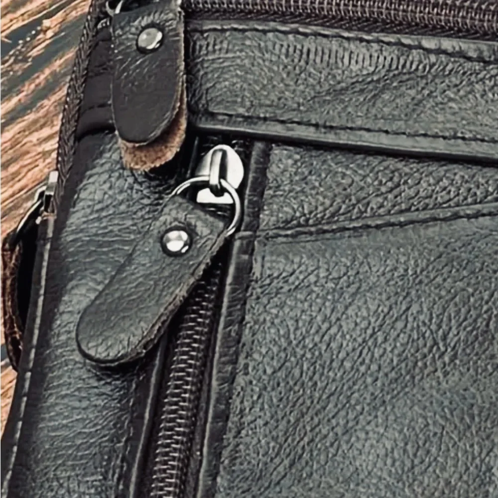 Men’s Leather Phone Bag Black